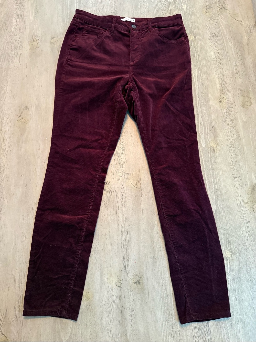 LOFT Women's Skinny Corduroy Pants in Deep Burgundy